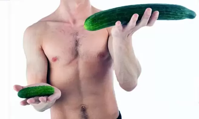 kleine und große Penisgröße am Beispiel von Gurken